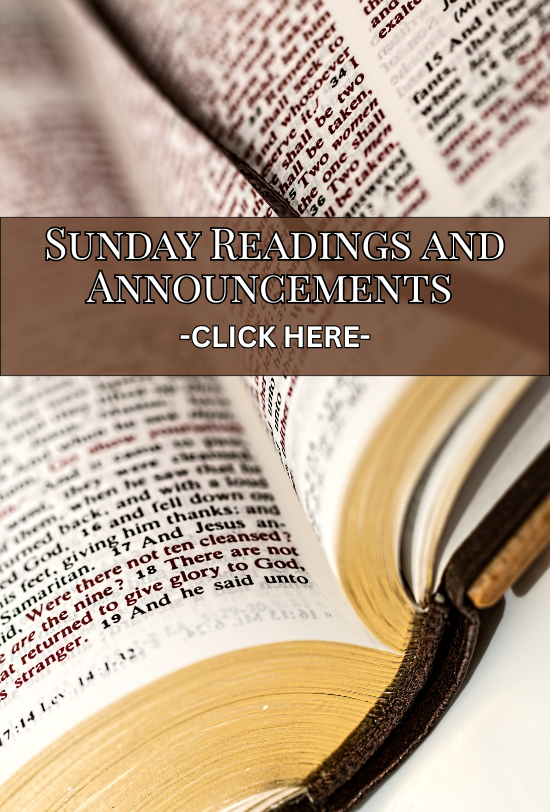 Sunday Readings and Announcements (3)